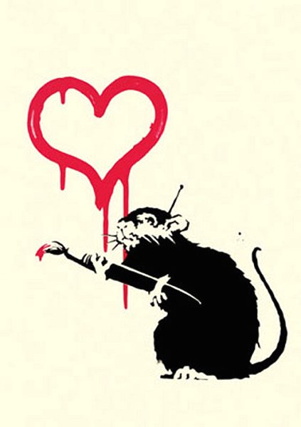 Banksy Love Rat